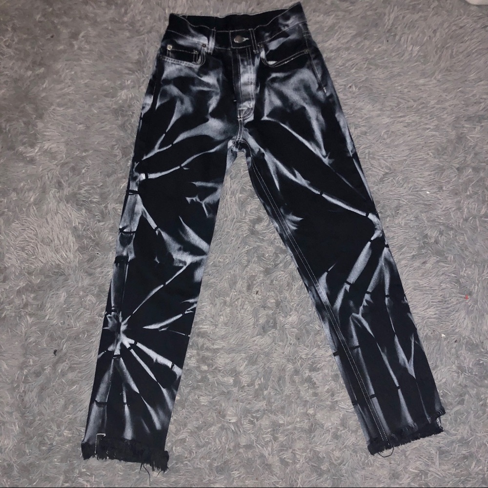 CARMAR DENIM- Black/Gray Tye Dye Girlfriend Jeans